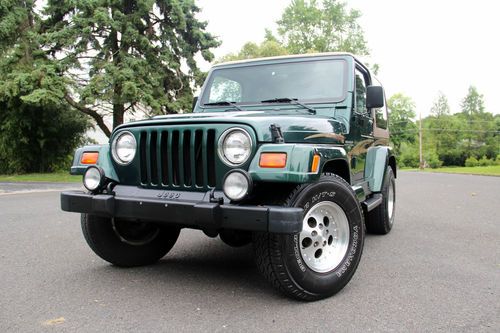 1999 jeep wrangler sahara manual 4.0l 4x4 2 tops serviced perfect cond new tires