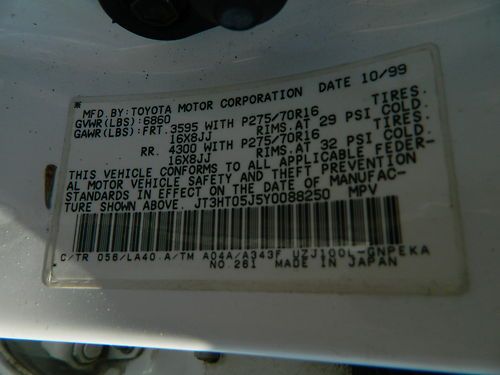 2000 Toyota Land Cruiser Base Sport Utility 4-Door 4.7L, US $10,000.00, image 18
