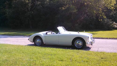 1962 mga mkii, convertable, white ext, black int.