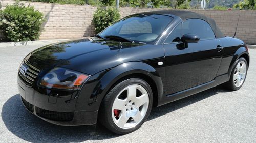 2001 audi tt quattro convertible triple black new top manual with 64942 miles!!!