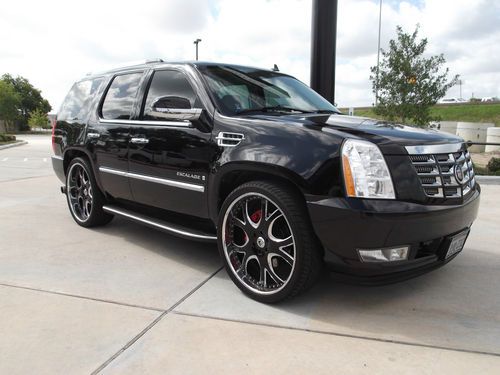 2007 cadillac escalade 6.2 v8 26" asanti brembo sunroof leather corsa k&amp;n tv dvd