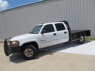 06 k2500hd 6.6 duramax (lbz) 6spd allison 1-owner flat-bed 4x4 new -tires carafx