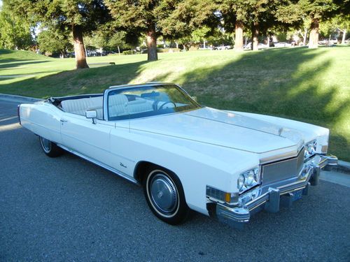 1974 cadillac eldorado convertible parade car triple white