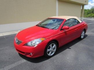2005 toyota solara convertible v6 red on tan leather new tires serviced 4 seater