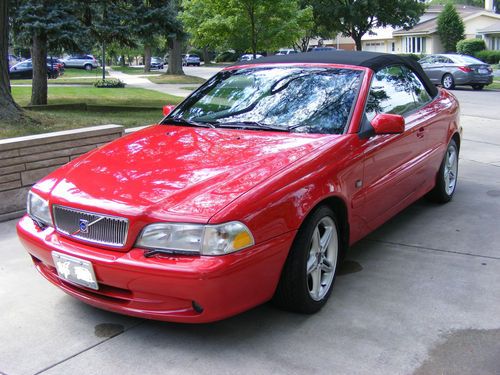 2002 volvo c70 lt red convertible  2.4l turbocharged