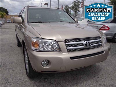 07 highlander limted awd hybrid 1-owner florida car navigation leather sunroof