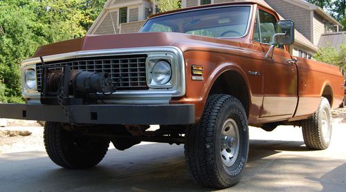 Chevrolet, c-10, k-10, 4-wheel drive, v8, 1971, pickup, custom, lifted, line-x