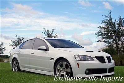 2009 pontiac g8 gt sedan 6.0l v8 360hp white hot leather sport premium warranty!