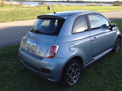 Fiat 500 SPORT  Light Blue, 2013, Leather, 3535 miles, Automatic, Like new., image 2