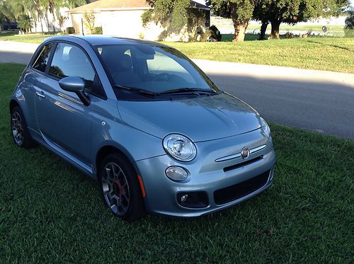 Fiat 500 SPORT  Light Blue, 2013, Leather, 3535 miles, Automatic, Like new., image 3