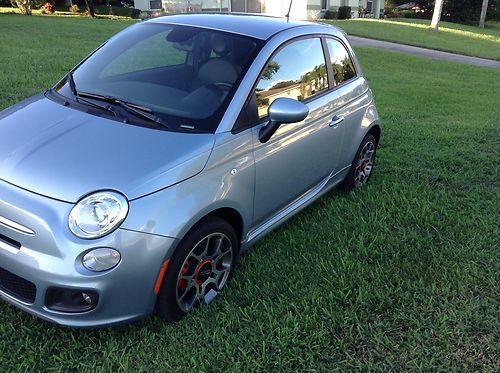 Fiat 500 SPORT  Light Blue, 2013, Leather, 3535 miles, Automatic, Like new., image 4