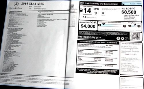 2014 Mercedes Benz GL63 AMG Loaded Brand New 122 miles, image 3