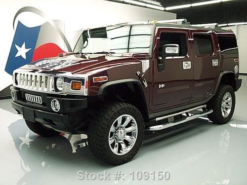 2007 hummer h2 4x4 6-pass htd leather sunroof nav 65k texas direct auto