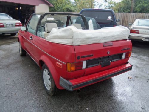 1986 vw cabriolet, 5spd red, vintage rabbit