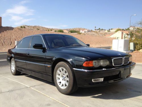 2000 bmw 740 il black, 4 door, tan leather interior, no reserve