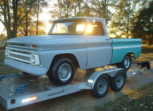 1966 chevrolet c-10 custom cab swb fleetside pickup-new engine, transmission.