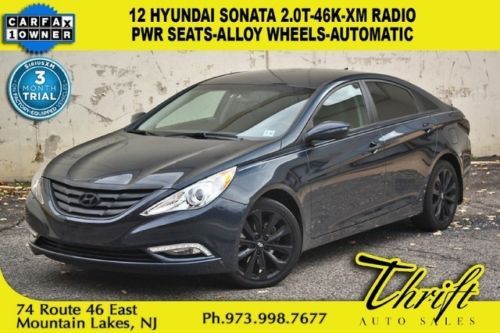 12 hyundai sonata 2.0t-46k-xm radio-pwr seats-alloy wheels-automatic