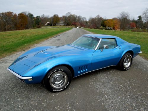 1968 Corvette 427 / 390HP BIG BLOCK -- Le Mans Blue 44,400 miles!!, image 2