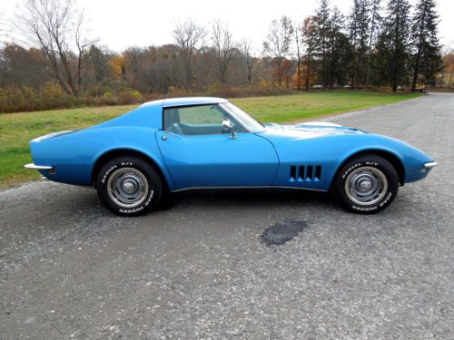 1968 Corvette 427 / 390HP BIG BLOCK -- Le Mans Blue 44,400 miles!!, image 4