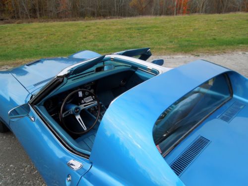 1968 Corvette 427 / 390HP BIG BLOCK -- Le Mans Blue 44,400 miles!!, image 14