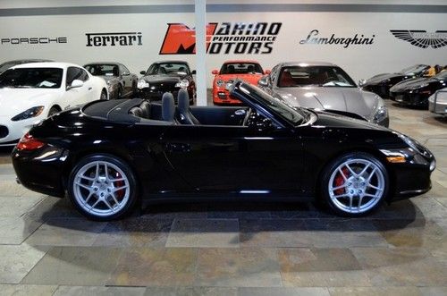 2009 porsche 997 c4s cabriolet 6spd blk/blk 5k miles florida car!!