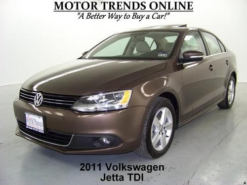 Tdi diesel navigation sunroof auto leather htd seats 2011 volkswagen jetta 25k