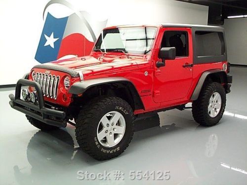 2013 jeep wrangler sport 4x4 6-spd hardtop lifted 7k mi texas direct auto