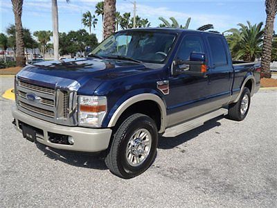 Heated king ranch seats crew cab short bed 4x4 diesel alloys nice truck fl