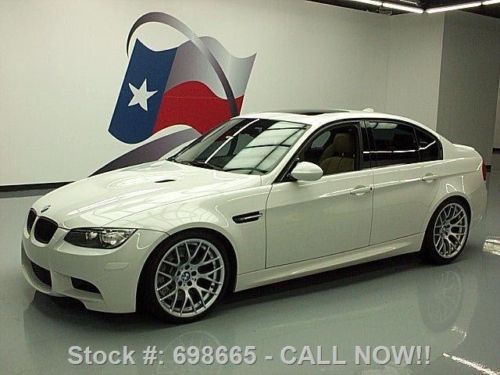 2011 bmw m3 sedan auto htd seats sunroof nav 19&#039;s 25k texas direct auto