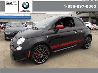 Fiat 500 abarth navigation nav leather sirius 17&#034; alloys 1 owner turbo 15k miles