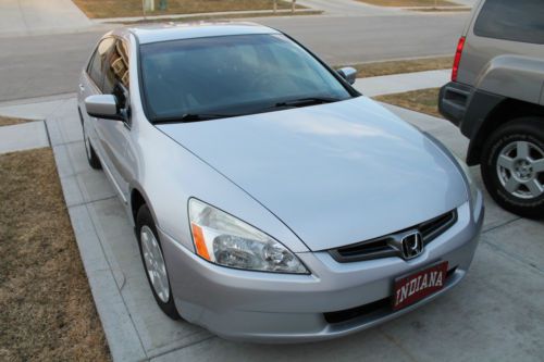 2004 silver honda accord sedan, 4-door, manual transmission (stick-shift)