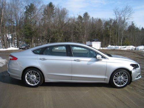 2013 ford fusion se ecoboost 2.0 liter sedan loaded leather salvage repairable
