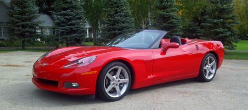 2005 c6 corvette roadster convertible victory red 3,863 miles