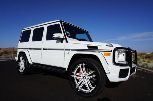 2014 mercedes g63 white over red with 24&#034; forgiato&#039;s and full black out package
