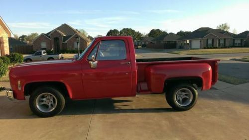 1980 c10 pickup truck, step bed, sweet! red