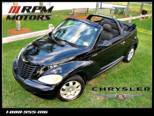 Stunning triple black convertible pt cruiser touring like new tires clean carfax