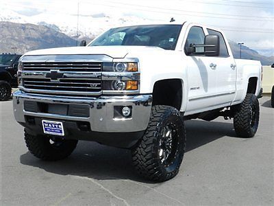 Chevy crew cab ltz 4x4 duramax diesel leather custom new lift wheels tires nav