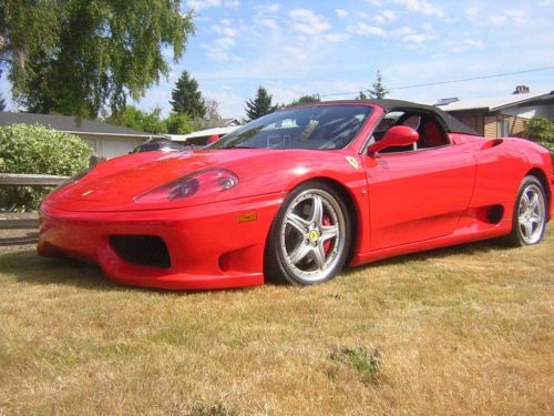 360 spider rossa corsa with black leather 6-speed manual 4830 miles