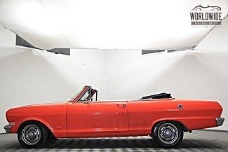 1963 chevy nova convertible! very rare - 327 v8! powerglide! restored! must see!