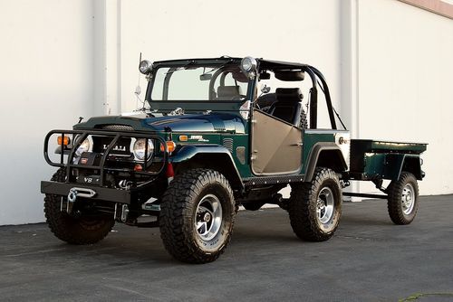 1972 toyota fj40 land cruiser 350 v8 military trailer