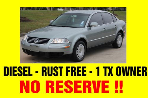 2005 vw passat turbo diesel tdi, clean tx title,rust free, no reserve!!!