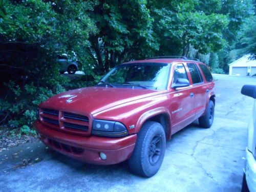 2000 red dodge durango suv