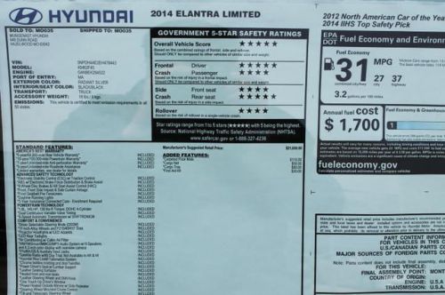 2014 Hyundai Elantra Limited, US $20,046.00, image 9