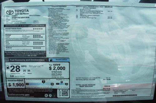 2014 Toyota Camry LE, US $21,279.00, image 5