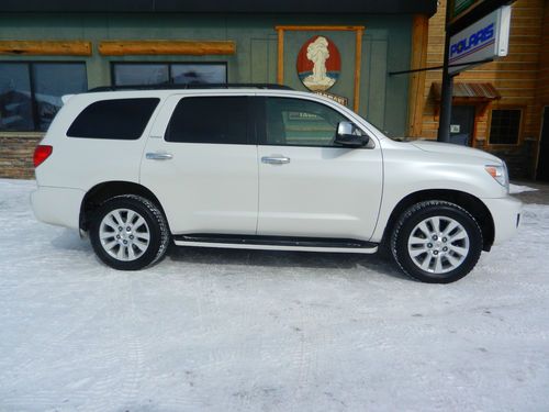 *reduced* 2010 toyota sequoia platinum 5.7l blizzard pearl - brand new tires