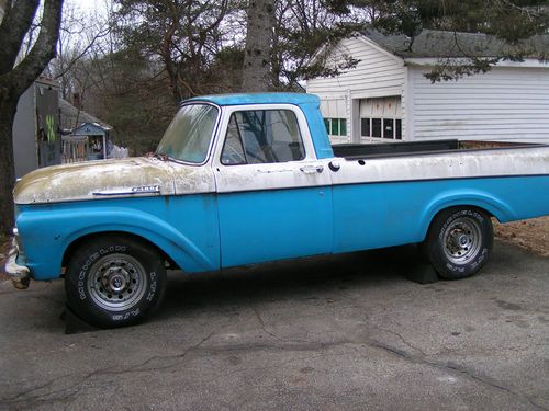1961 ford f100 truck longbed unibody project with lots &amp; lots of parts
