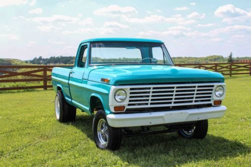 Old school gasser! 67 f100 shortbed tilt front end!