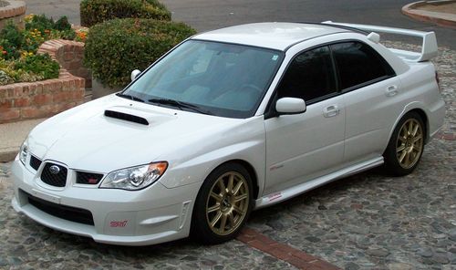 2007 subaru impreza wrx sti, pearl white, upgrades by goodspeedperformance lab