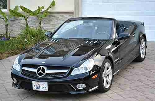 2009 Mercedes SL550 roadster only 31k miles black/black excellent CA car, US $55,900.00, image 2