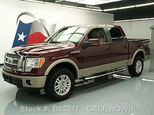 2010 ford f-150 lariat crew 4x4 leather rear cam 38k mi texas direct auto